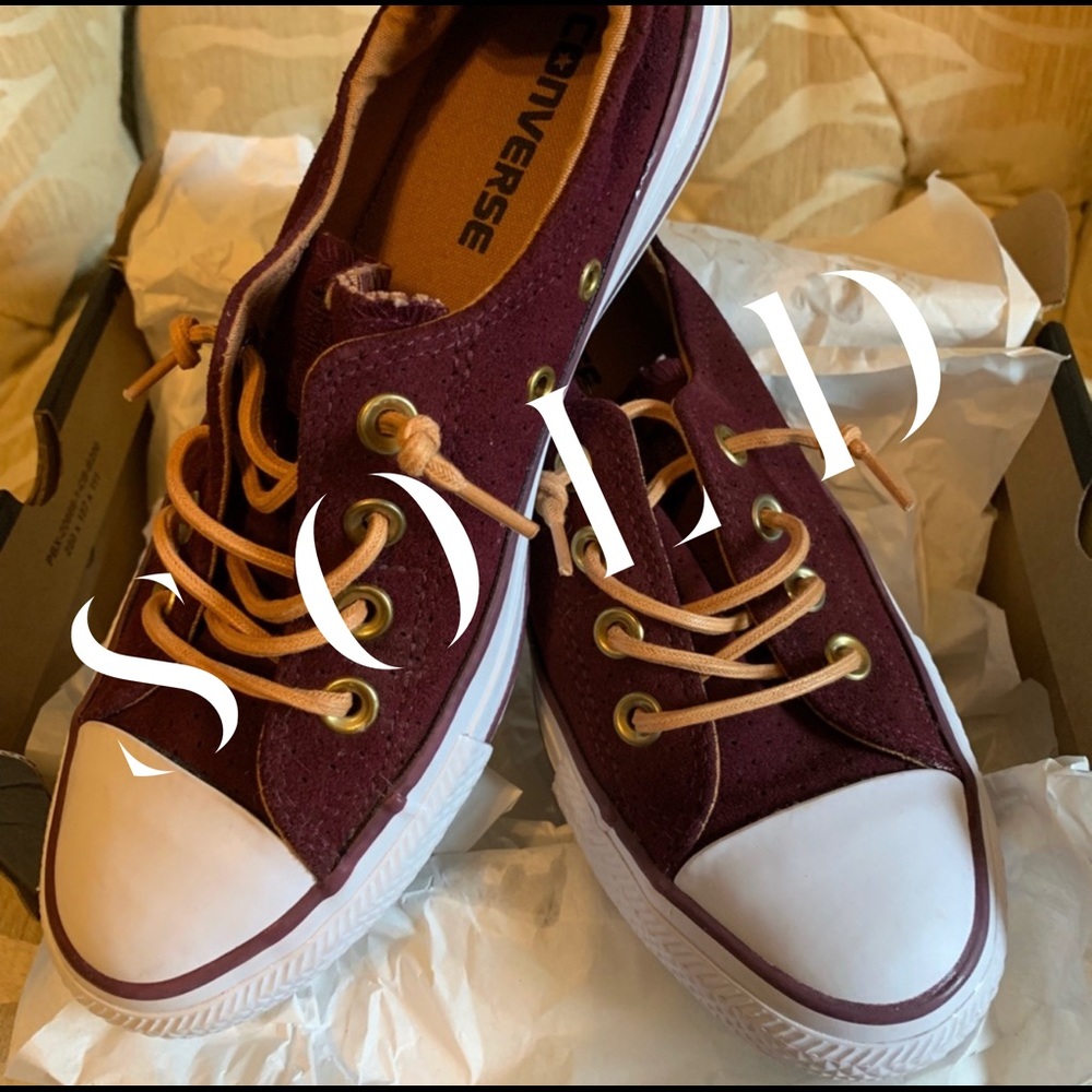 ⭐️SOLD⭐️ CONVERSE Shoreline Slip / Dark Sangria - Picture 1 of 8
